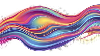Modern layout design template with dynamic colorful overlay, AI generated