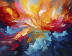 Abstract colorful background. with colorful elements, AI generated