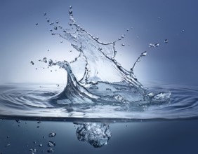 Water splash background backdrop fresh feeling, AI generated