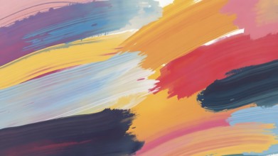 Minimalist black brush strokes abstract poster with ink-inspired textures for modern interior wall