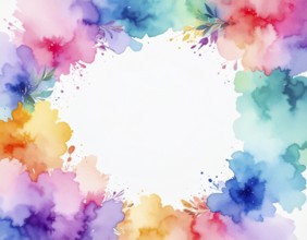 Watercolor splash art on white background, modern abstract poster for stylish décor, creativity,