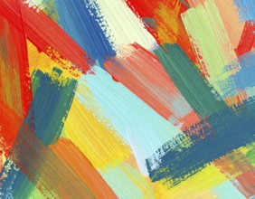 Creative brush strokes abstract poster combining painterly textures and vibrant background, ideal