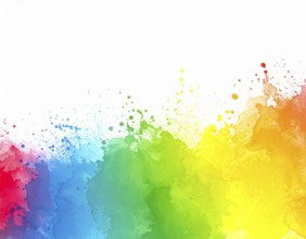 Minimalist watercolor splash poster on white background, an artistic modern décor print for homes,