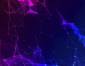 Neural network glowing brain wall art poster, abstract digital connections symbolizing