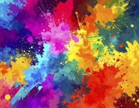 Multi color background bursting with vivid tones, artistic expression, and modern abstract design