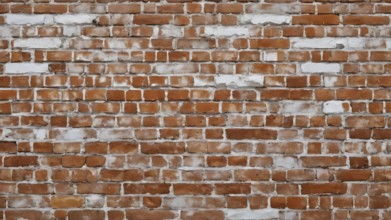 Rustic red brick wall poster print showcasing vintage industrial charm for modern loft, office, or