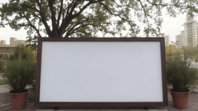 Modern blank framed white board poster designed as versatile décor, ready for personalized quotes,
