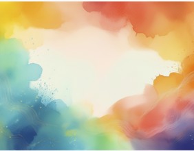 Colourful watercolour abstract background design, AI generated