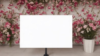 Minimalist blank white presentation board poster design, ideal for offices, classrooms, or home