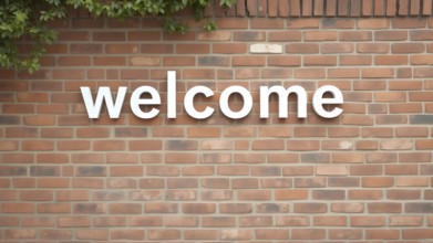 Minimalist bold welcome wording poster, versatile modern wall art design for stylish home entryway,