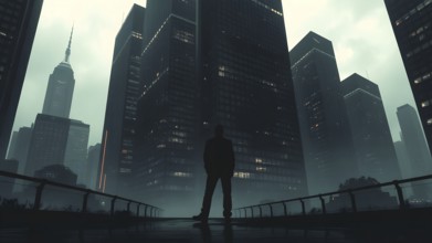 Bring modern reflection into your space with cityscape silhouette art, symbolizing solitude,