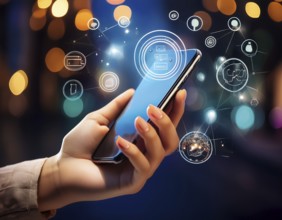 Social media and digital online concept, AI generated