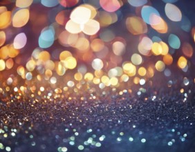 Blurred Abstract Background with Bokeh Lights. Abstract Modern Particle Wallpaper, AI generated