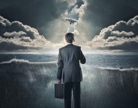 Purposefulness and risk concept, fighting fears. Business risk and professional strategy concept,