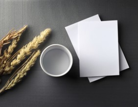 Empty paper template copy space for mockup and display design, AI generated