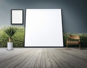 Empty frame with copy space for mockup and display design, AI generated