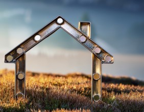 Property home and real estate insurance concept. miniature model house. Mortgage concep, AI