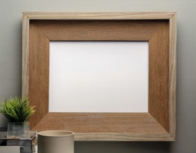 Empty frame with copy space for mockup and display design, AI generated