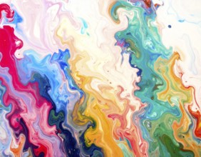 Colorfully painted background with vivid brush strokes and abstract design, symbolizing creativity,