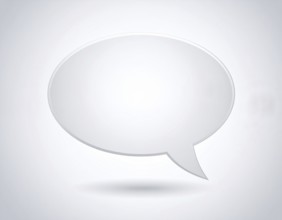 Speech bubble concept image symbolizing communication, dialogue, conversation, chat messages, and
