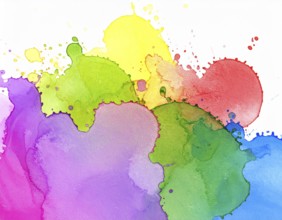 Colorfully painted background with vivid brush strokes and abstract design, symbolizing creativity,
