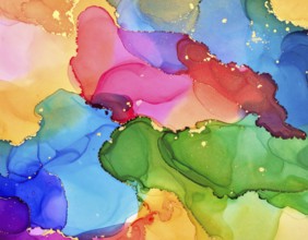 Colorfully painted background with vivid brush strokes and abstract design, symbolizing creativity,