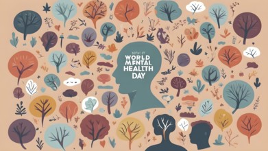 World mental health day concept. AI generated image, ai