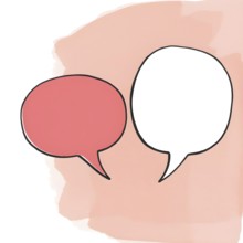 Hand drawn speech buble. Speech bubbles talk bubbles. AI generated image, ai