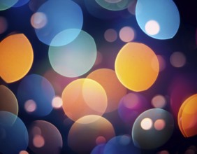 Blurred Abstract Background with Bokeh Lights. Abstract Modern Particle Wallpaper, AI generated