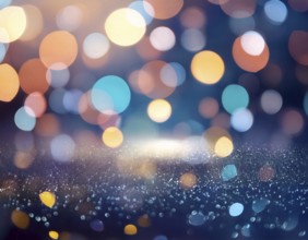 Blurred Abstract Background with Bokeh Lights. Abstract Modern Particle Wallpaper, AI generated
