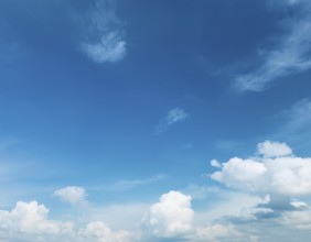 Clouds and blue sky cloudscape. Beautiful blue sky and clouds natural background, AI generated