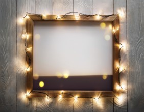 Blank Black Picture Frame. Wood picture frame isolated on white background with clipping path .