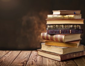 Old books arranged highlighting their historical significance. Neatly arranged representing a