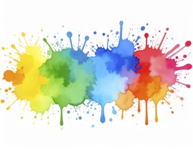 Minimalist watercolor splash poster on white background, an artistic modern décor print for homes,