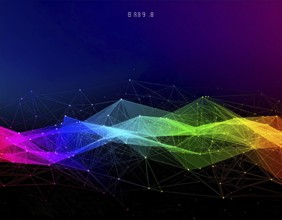 Neural network glowing brain wall art poster, abstract digital connections symbolizing