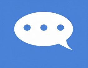 Speech bubble concept image symbolizing communication, dialogue, conversation, chat messages, and