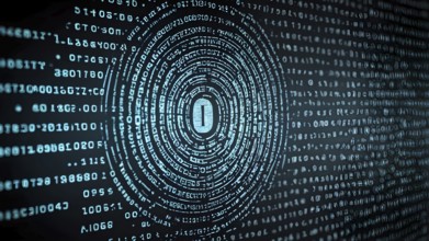 Abstract cyber security image symbolizing encrypted protection, data safety, digital defense, and