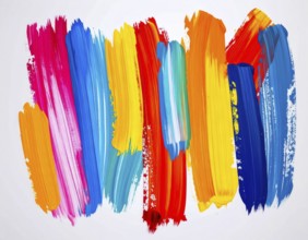 Decorative brush strokes abstract print with vibrant textures and painterly effects, suitable for