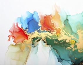 Bold neon brush strokes poster with vibrant glowing colors, ideal for modern abstract décor and
