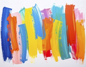 Decorative brush strokes abstract print with vibrant textures and painterly effects, suitable for