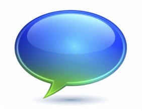 Speech bubble concept image symbolizing communication, dialogue, conversation, chat messages, and
