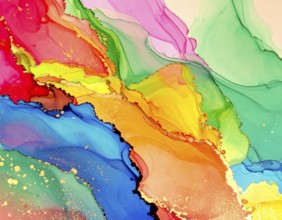 Modern brush strokes abstract poster with digital textures and expressive design, perfect for