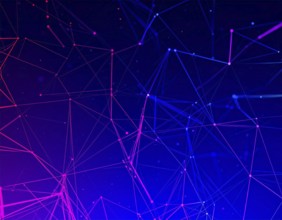 Neural network glowing brain wall art poster, abstract digital connections symbolizing