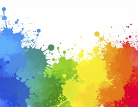 Minimalist watercolor splash poster on white background, an artistic modern décor print for homes,