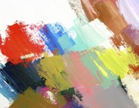 Watercolor pastel brush strokes poster with soft dreamy textures and soothing colors for tranquil