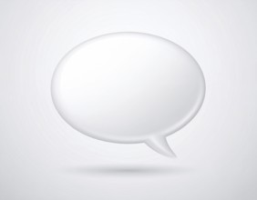 Speech bubble concept image symbolizing communication, dialogue, conversation, chat messages, and