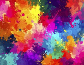 Multi color background bursting with vivid tones, artistic expression, and modern abstract design