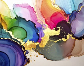 Colorfully painted background with vivid brush strokes and abstract design, symbolizing creativity,