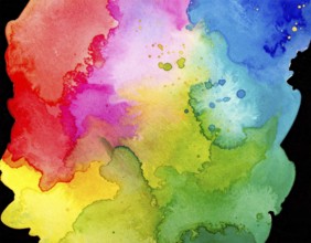Colorfully painted background with vivid brush strokes and abstract design, symbolizing creativity,