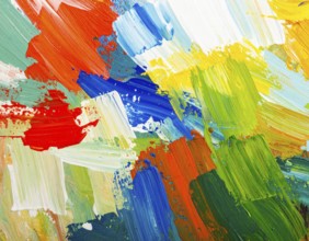 Bold neon brush strokes poster with vibrant glowing colors, ideal for modern abstract décor and